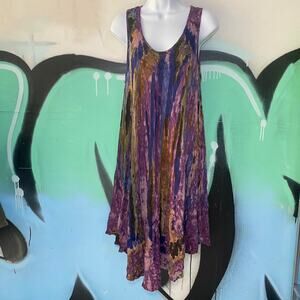 Vintage whimsygoth tie dye dress